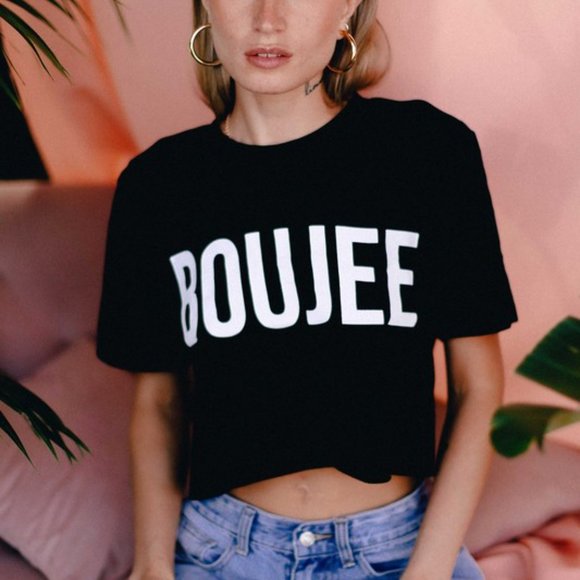Boujee Flowy Cropped Tee - Picture 3 of 5